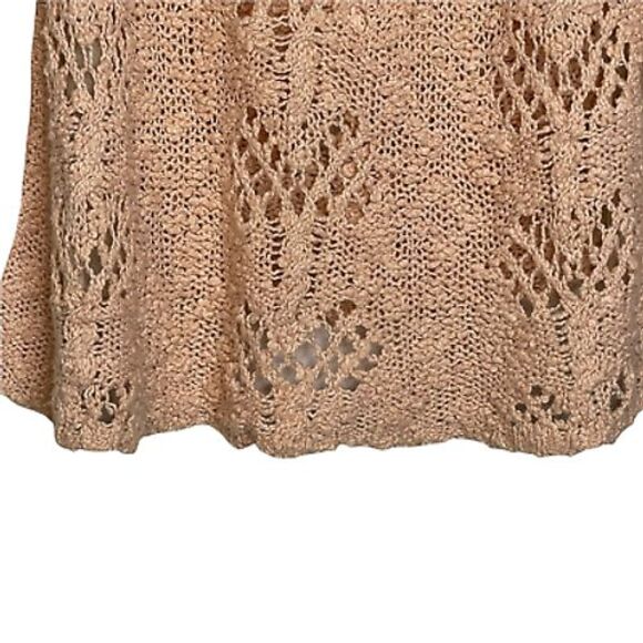 Knitted & Knotted Anthropologie Blouse Top Size Small Light Pink Womens - Picture 3 of 5